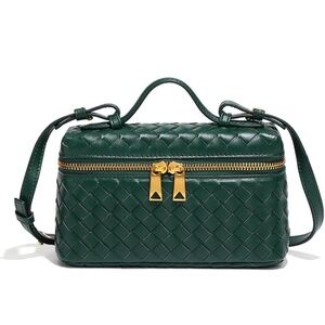 Dark Green Top Handle Handbag